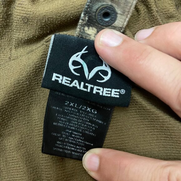 Real Tree Jacket Edge Scent Factor Camo Hunting Full Zip Hooded Mens XXL (Flaws) - Picture 9 of 13